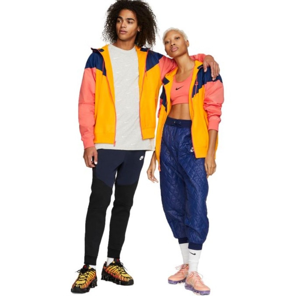 NIKE SPORTSWEAR WINDRUNNER JACKET Men Size M Gold/Blue Void/Magic Ember - Picture 2 of 10